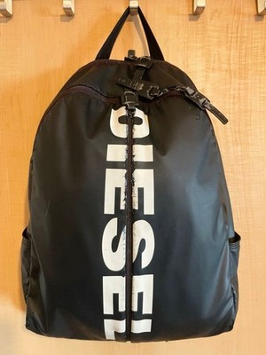 DIESEL black x white rucksack backpack