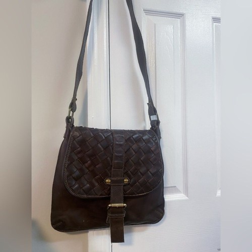 Boho Cottage Woven Leather Civico 93 Messenger Crossbody Purse Bag
