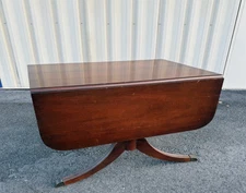 Federal Style Drop-Leaf Table Pedestal Base Claw Feet