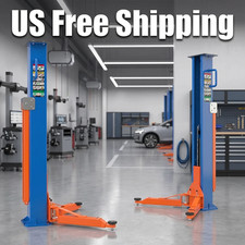 8000 Lb 2 Post Car Lift Symmetric Low Profile Auto Hoist Garage Free Ship Usa