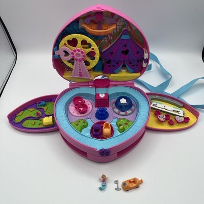 Polly Pocket Tiny Is Mighty Theme Park Backpack Play-set + Figure  READ
