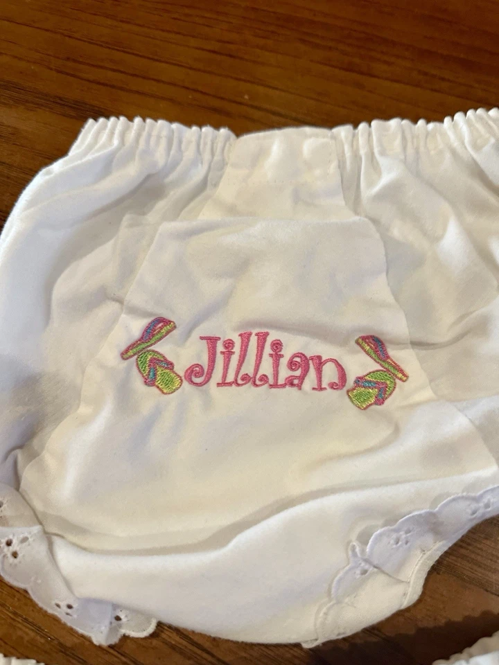 Diaper Covers- Personalized “Jillian” In Various Designs - GUC - Image 2 of 4