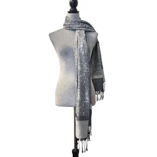 Unisex Paisley Jacquard Pashmina Silk Wool Shawl Wrap Scarf Boho Monogrammed 