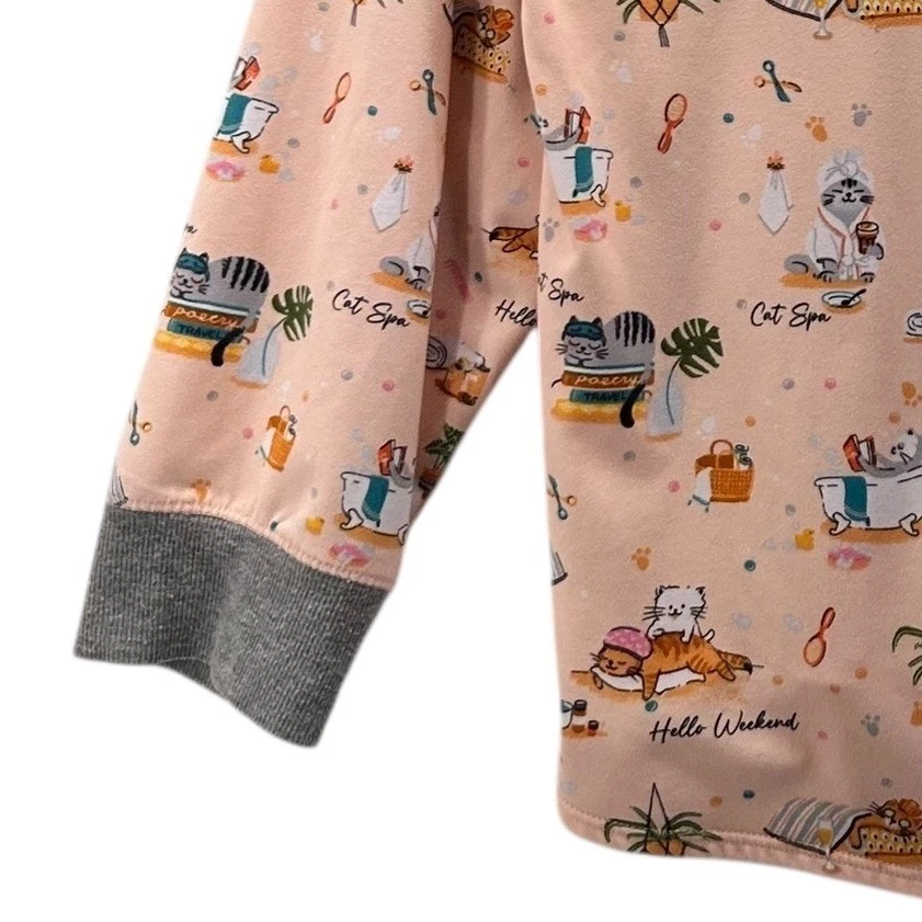 Cuddl Duds женщин пижамы комплект размер 2 X милый кот сна спа новинка удобный Loungewear - Изображение 4 из 4