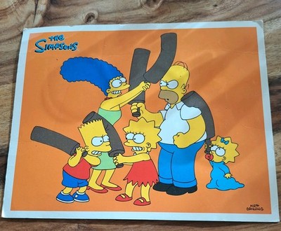 XXL Postkarte: The Simpsons - Fighting Family (1998) ungelaufen 24,5x19,8