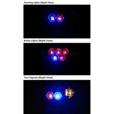 Clignotant feu arrière LED 3648V 6 broches pour vélo électrique de nuit