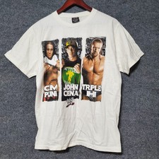 WWE Wrestlers Shirt Youth 18 John Cena CM Punk Tirple H Wrestling 2008 Y2K Logo
