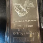 Vintage 10 Troy Oz .999 Fine Silver Engelhard Silver Bar Prefix C