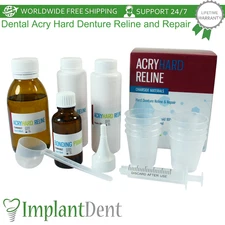 Hard Reline Denture Rebase Repair Material Full Kit Dental Self Cure Acrylic