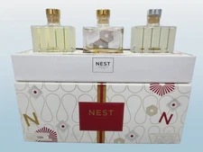 NEST FRAGRANCES FESTIVE PETITE DIFFUSER TRIO 3 REED DIFFUSERS 3.9 OZ BOXED