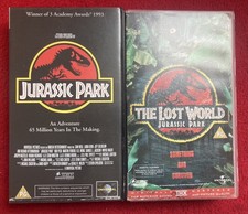 2x Jurassic Park VHS Tapes - Jurassic Park & The Lost World Classic Movies
