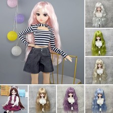 1/3 1/4 1/6 BJD Hair Long Wavy Soft Wig with Bangs for Ball Jointed BJD Dolls