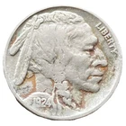 1924 Buffalo Nickel 5 Cents Coin Indian Head Collectible US Mint