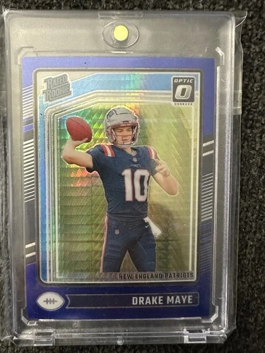 2024 Panini Donruss Optic - Rated Rookie Drake Maye #229 Blue Hyper Prizm (RC)