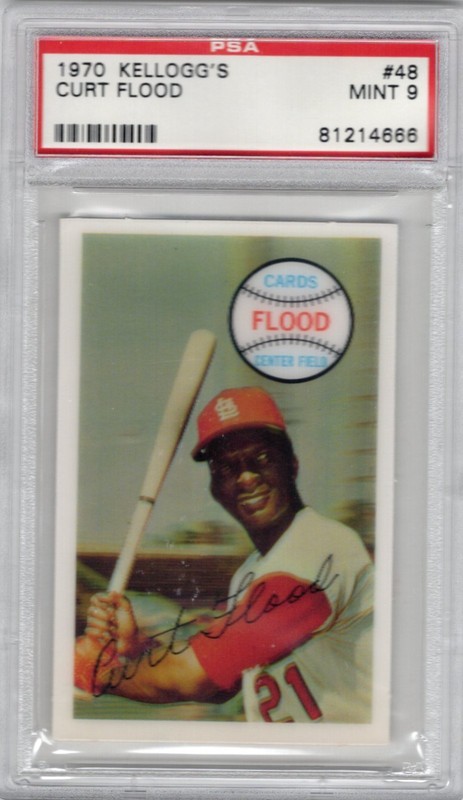 1970 Kellogg's Set-Break # 48 Curt Flood PSA 9 MINT