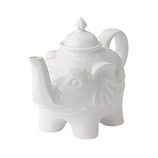 Elephant Teapot white - Elephant shaped Teapot