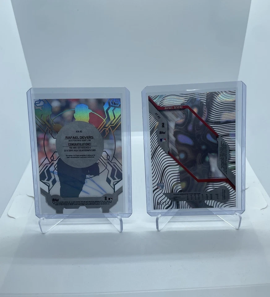 Rafael Devers - Topps High Tek Auto RC Rookie (2) Lot Black Orbit /50 Diffractor - Image 3 of 4