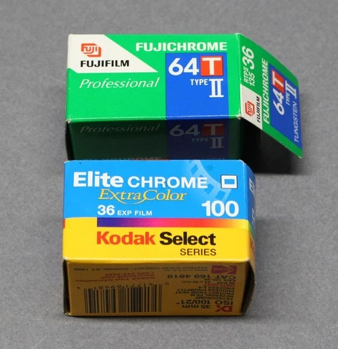 Kodak Elite Chrome 100 35mm Slide Film & Fujichrome 64T Type iI Tungsten EXPIRED