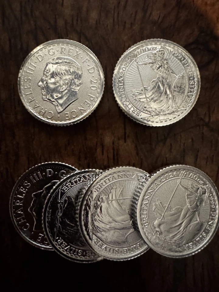 2026 1/10th oz Solid Silver .999 Fine Britannia Coin from Royal Mint *Tracked* - Image 2 of 3