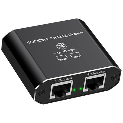 Ethernet Splitter 1 auf 2 Gigabit Netzwerkswitch 2 Port für Computer, Router, TV