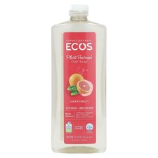 Ecos , Plant Powered Dish Soap, Grapefruit, 25 fl oz 739 ml