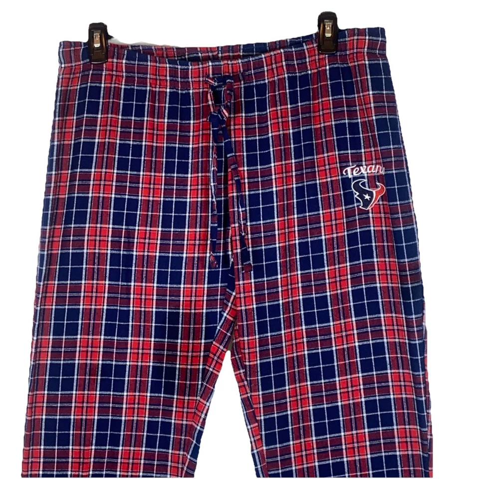 NFL Houston Texans Hombres XL Azul Rojo Franela Pijama Lounge Pantalones con Logo del Equipo Foto 4 de 4