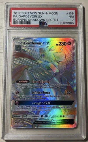 2017 POKEMON SUN & MOON BURNING SHADOWS SECRET #159 FULL ART/GARDEVOIR GX PSA 9