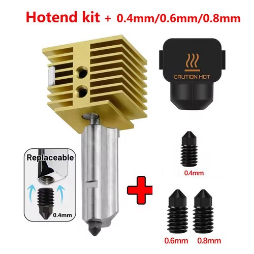 Kit Hotend buse 0,2/0,4/0,6/0,8 mm pour imprimante 3D Bambu Lab A1 Mini /A1 à remplacer - Photo 13/35