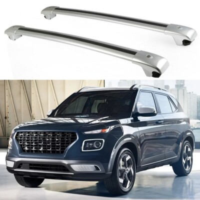 2PCS Cross Bar Roof Rail Rack Fits For Hyundai Venue 2020-2025