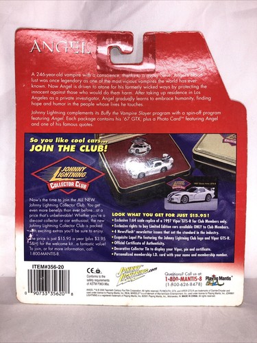Angel's 1967 Plymouth Belvedere GTX Johnny Lightning Buffy The Vampire Slayer - Picture 4 of 4