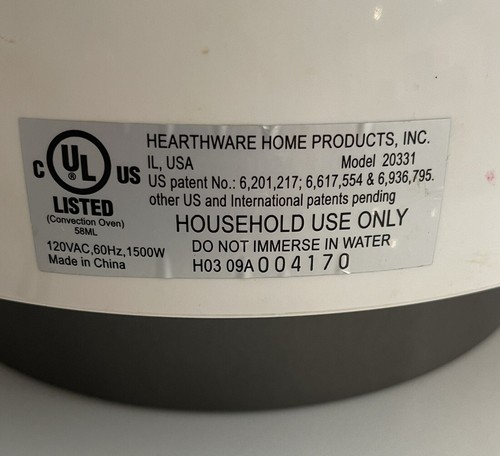 Nuwave Pro Infrared Oven White Replacement Power Motor Head 20331 WORKS!! - Picture 5 of 10