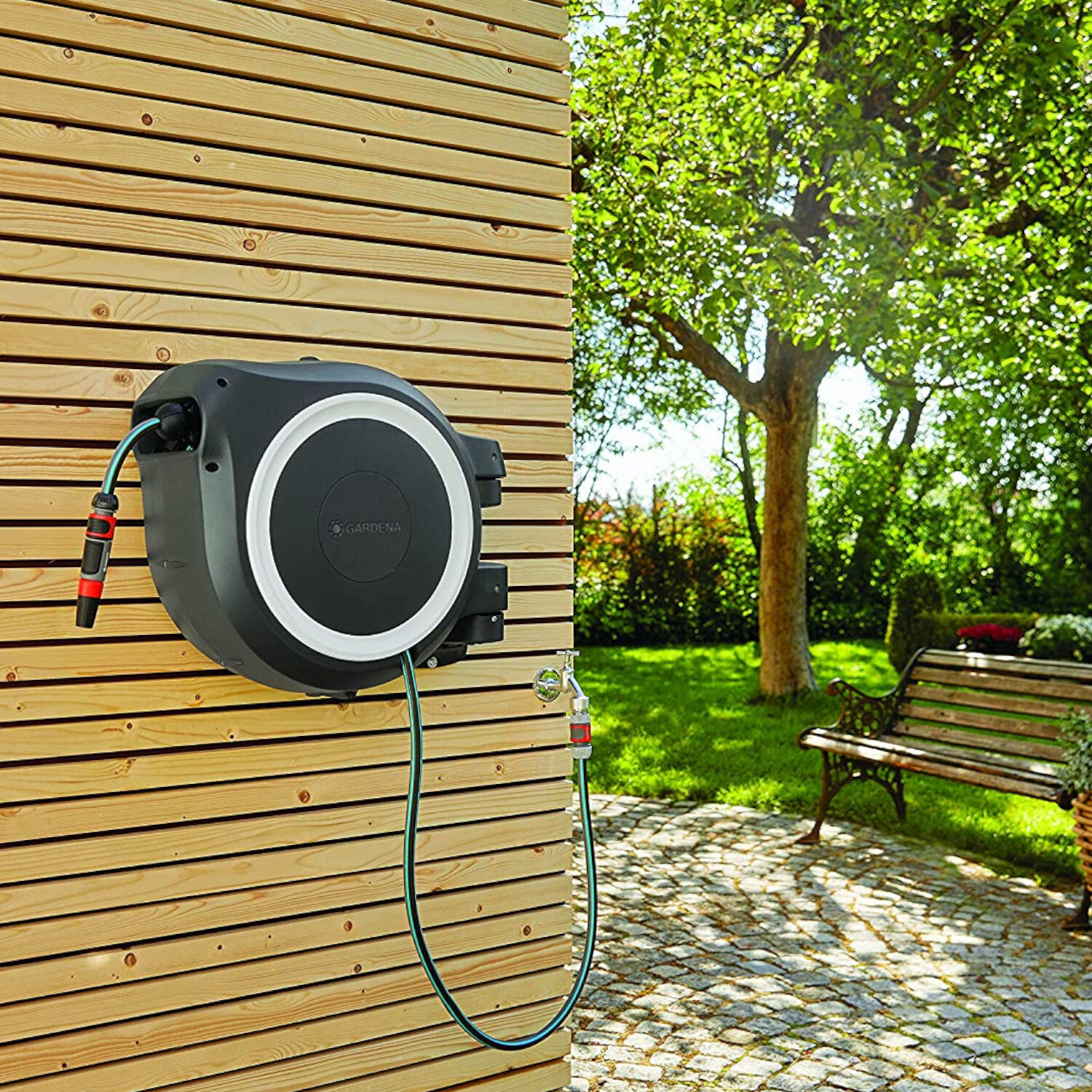 Gardena 1863220 WandSchlauchbox RollUP XL 35m Schlauchtrommel