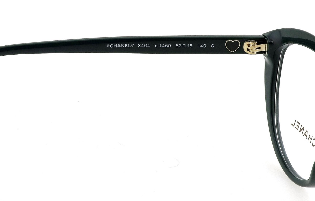 CHANEL CH 3464 1459 53mm Dark Green Oversized Eyeglasses CHANEL CH 3464 1459 53mm Dark Green Oversized Eyeglasses