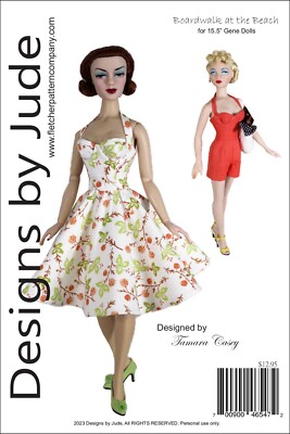 Boardwalk, Doll Clothes Sewing Pattern for 15.5'' Gene Marshall Ashton Drake
