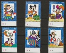 Disney 1995 Grenada - Mickey's Pirate Adventure Complete Set of 6 - MNH