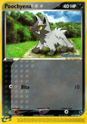 Pokemon - Poochyena - 63/109 - Common - EX Ruby and Sapphire - NM