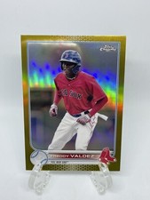 2022 Topps Pro Debut Freddy Valdez Chrome Gold SP /50 Red Sox