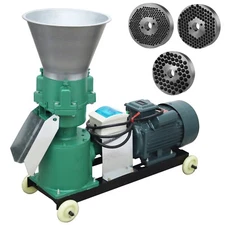 220V 3 Rollers Feed Pellet Mill Machine Electric Granulator 2mm 5mm 8mm 200KG/H