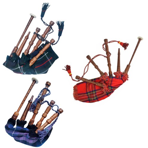 Highland Scottish Bagpipes for Kids -mini children bagpipe playable with 2 Reeds - Picture 4 of 45