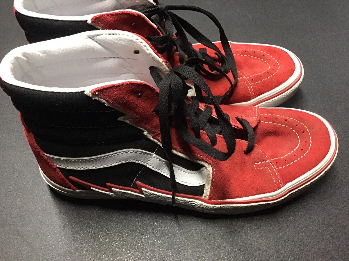 VANS Sk8 Hi Bolt Shoes Racing Red Black Size 9.5 eBay