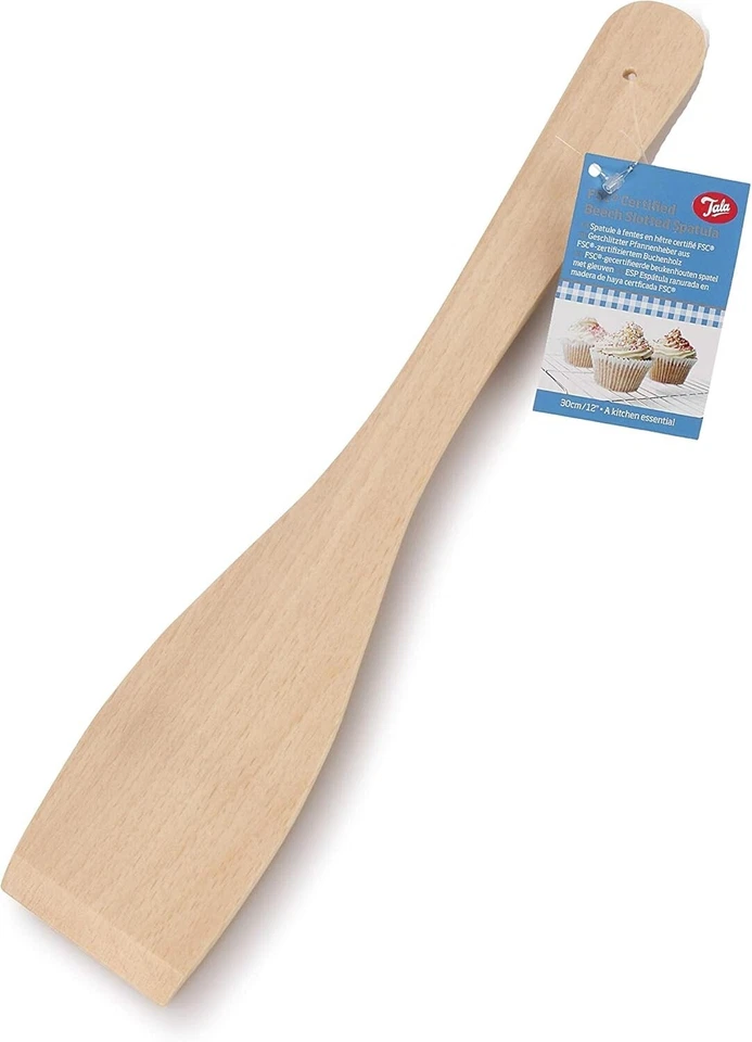 Espátula giratoria ranurada de cocina Tala Beachwood utensilio de cocina Reino Unido Foto 2 de 3