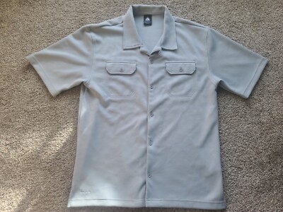 Vintage Nike ACG Alpha Project Mesh Button T-Shirt Blue Polo Y2K Dri-Fit Size L