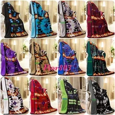 Southwest Native American Indian Navajo Print Throw Blanket Sherpa 