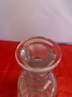 cut glass decanter bell-shaped body with starburst etching bottom faceted topper — photo 7