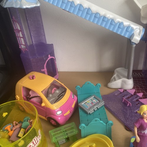 Polly Pocket large Bundle Ski Lift Dolls Accesories Car and More ... - Picture 10 of 18