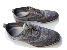 Cole Haan Women  s 6.5 B Zerogrand Solid Knit Wing Tip Oxford Shoes Gray