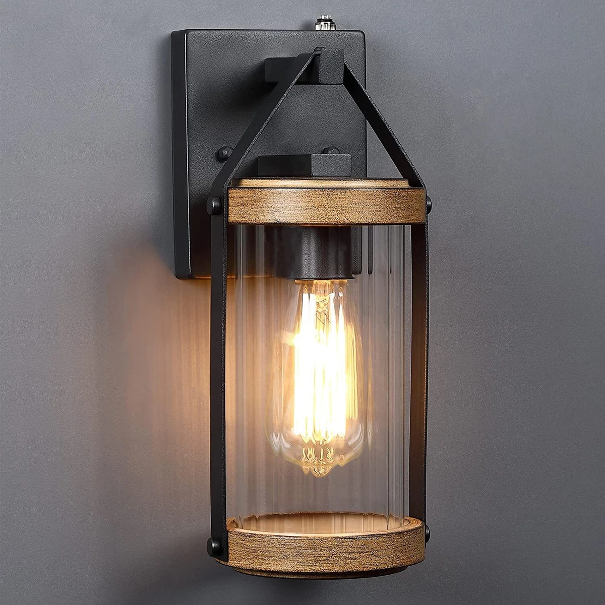 2 Pack Outdoor Wall Light Fixtures Dusk to Dawn Photocell Sensor