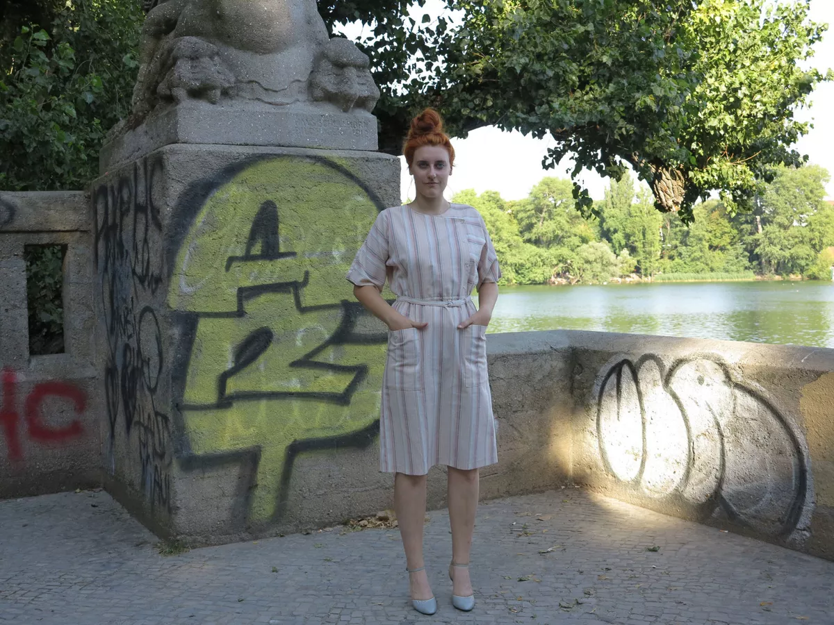 VEB Kleiderwerk Leipzig Dress 80er True Vintage 80s Woman Summer