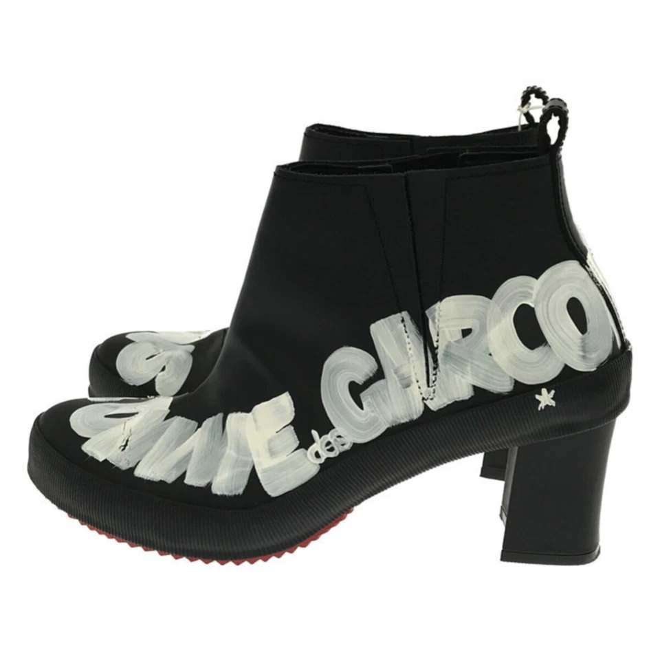 Botas cortas COMME des GARCONS×SPINGLE MOVE pintadas a mano Foto 2 de 4