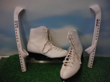 CCM WOMAN'S SIZE 8 FIGURE SKATES w/BLADE GUARDS FREE SHIPPING